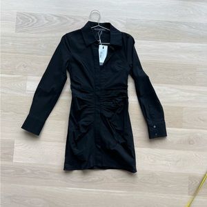 NWT Endless Rose Collard Front Ruched Dress